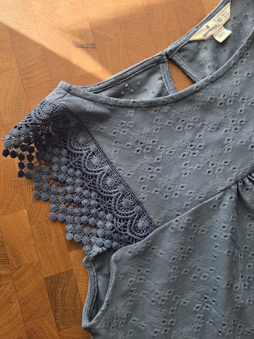 Lace Trim Eyelet Camisole